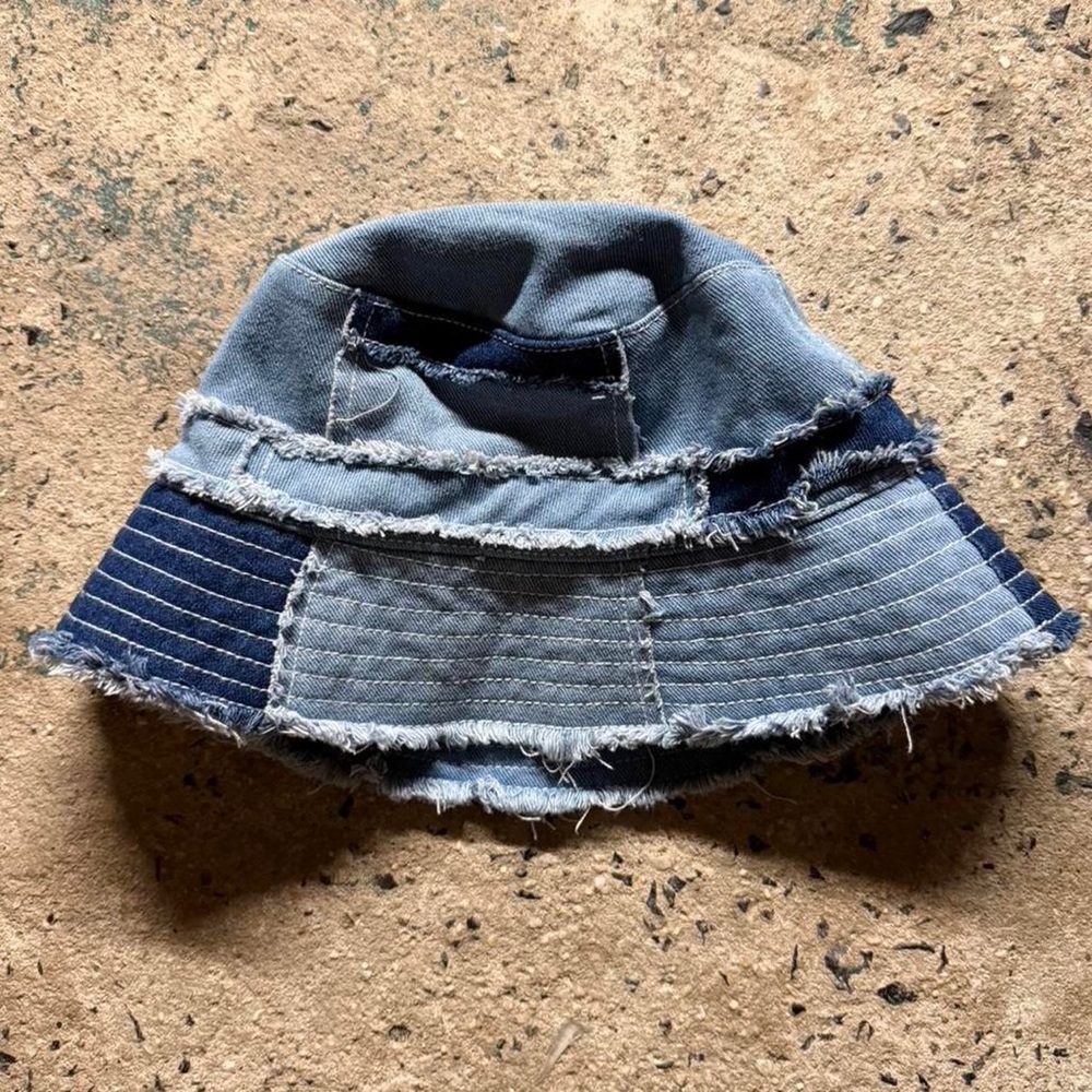 Chic Patchwork Denim Women's Bucket Hat